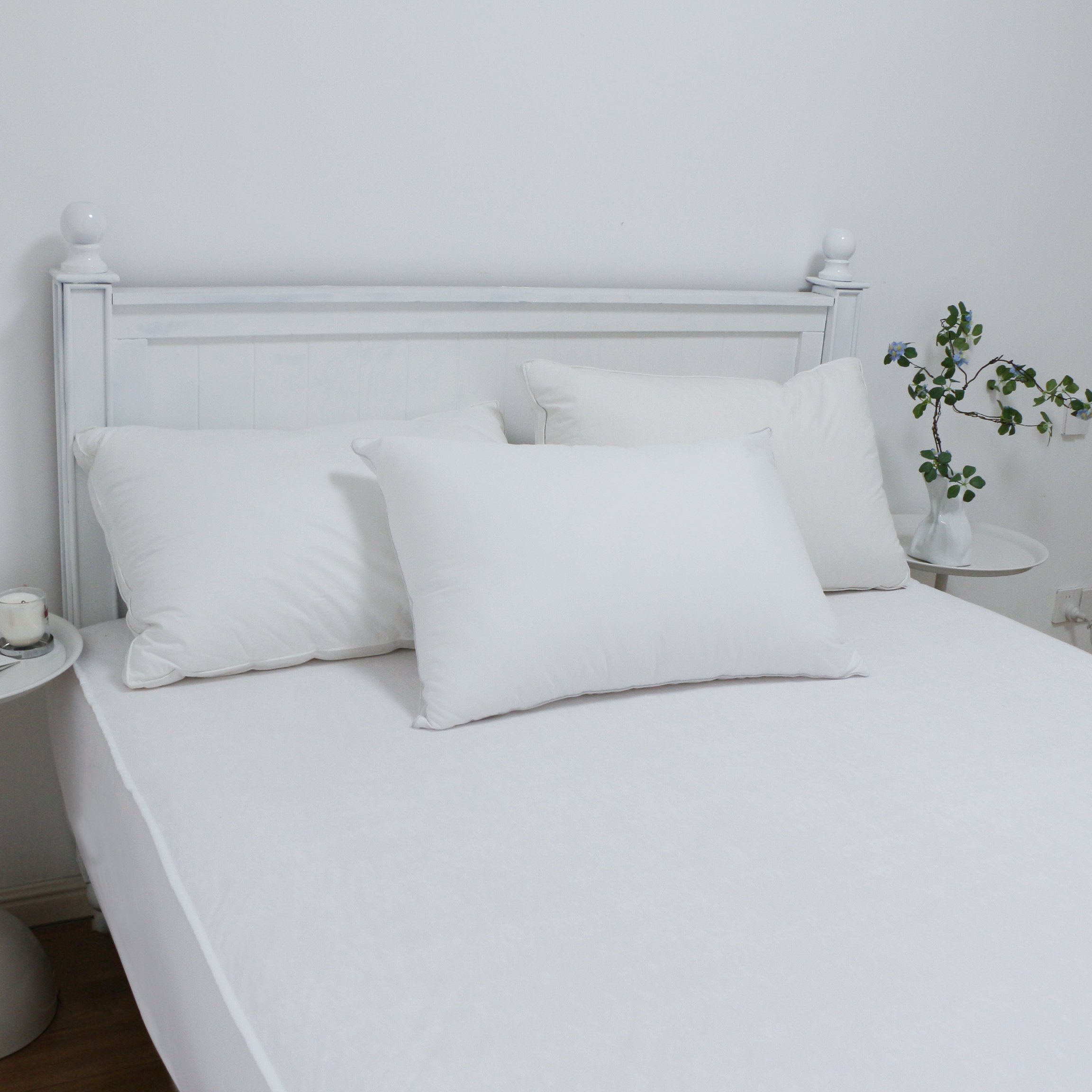 Anti Dust Bamboo Polyester Terry Knitted Fiber Fitted Sheet 100% Waterproof Bed Cover Mattress Protector
