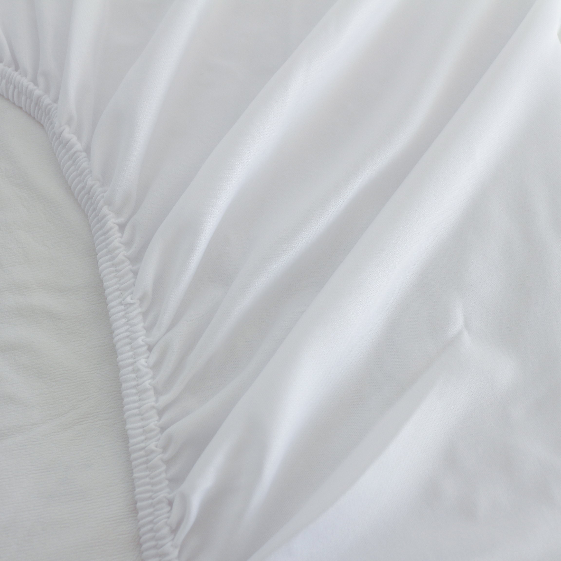 Anti Dust Bamboo Polyester Terry Knitted Fiber Fitted Sheet 100% Waterproof Bed Cover Mattress Protector