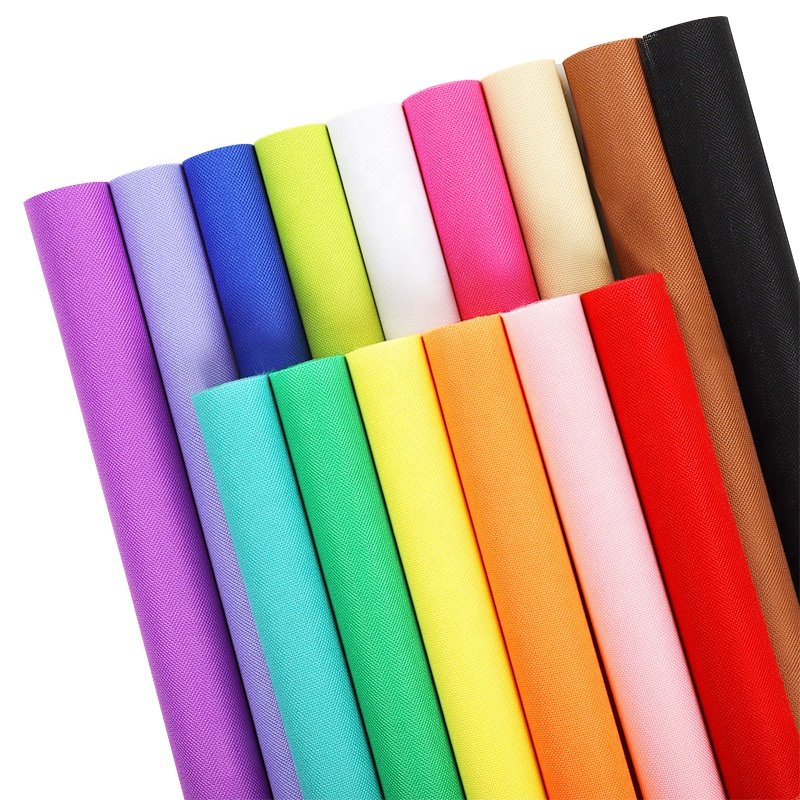 By Yard Colorful Waterproof 600d Polyester Oxford Pvc Coated Fabric For Bags Handbags Shoulder Garment