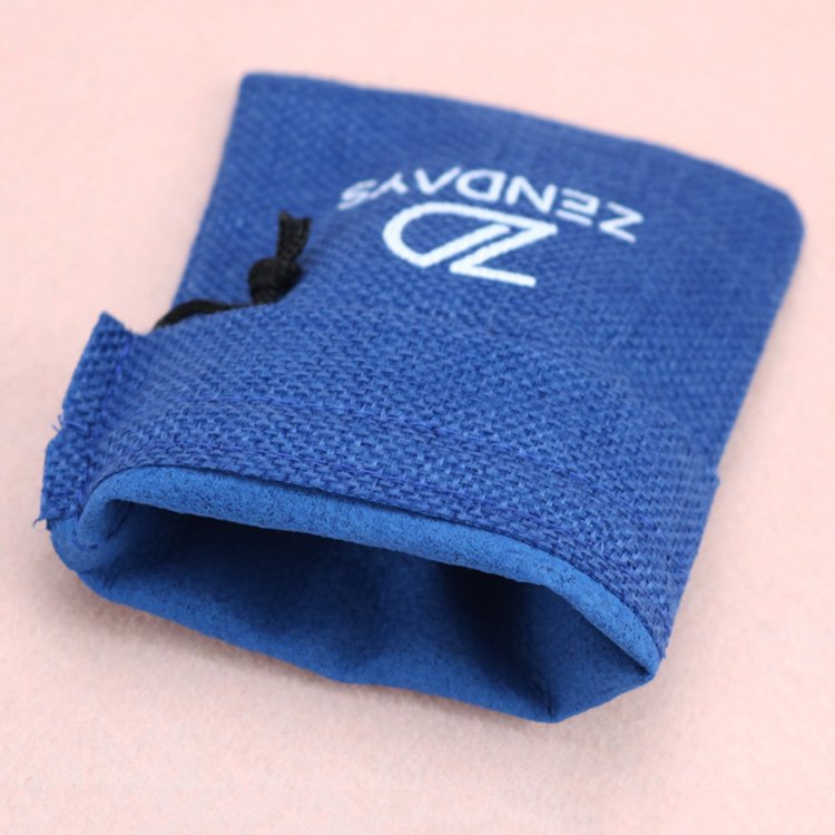 Wholesale custom logo eco friendly jute bag for coffee Beans Packaging Small gift burlap jute drawstring bag