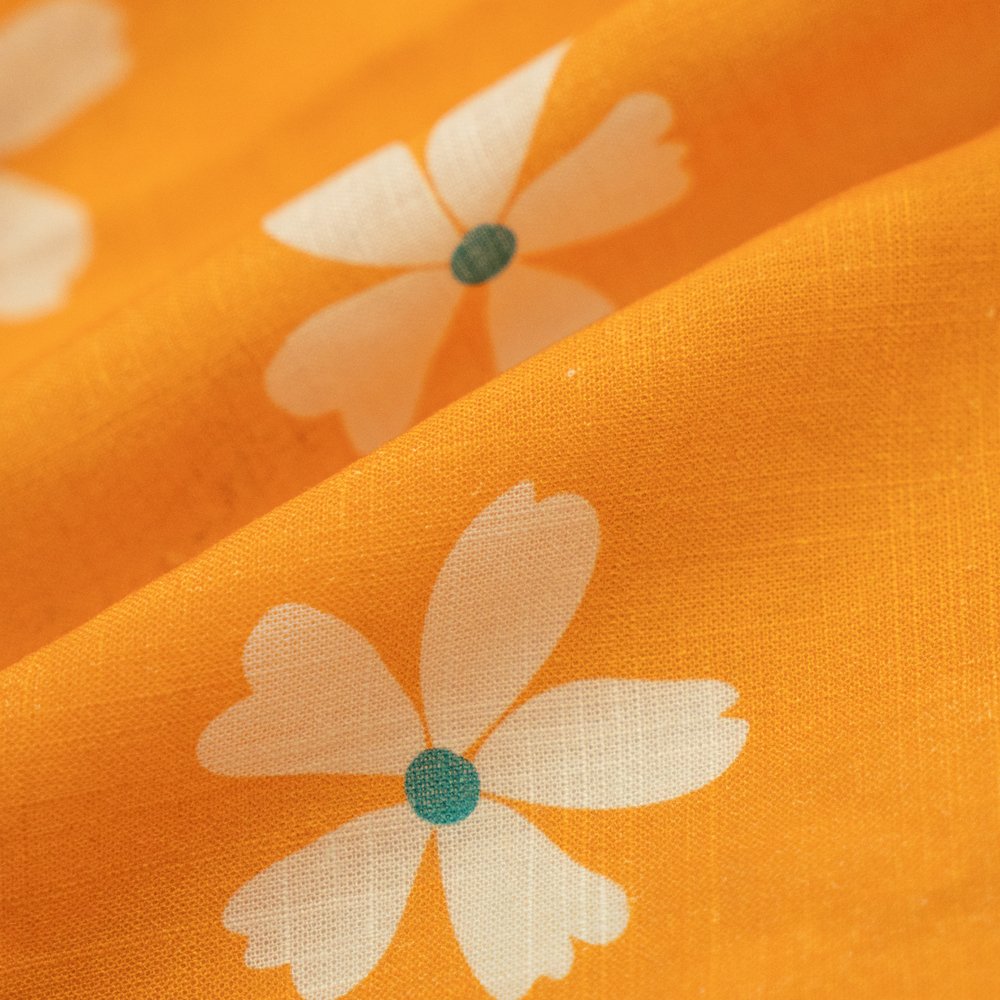 Linen fabric rayon tencel woven custom digital printing floral 100% linen fabric for clothing NO MOQ