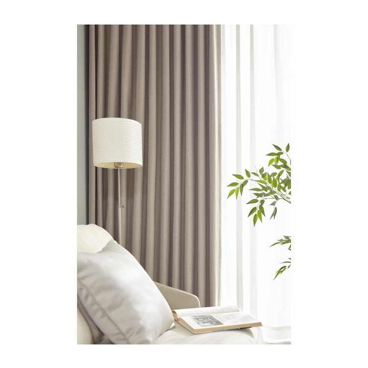 Authentic Fashion Style Double Sided Herringbone TPU Lamination Linen fabric Curtains In Solid Green Custom Window Drapes