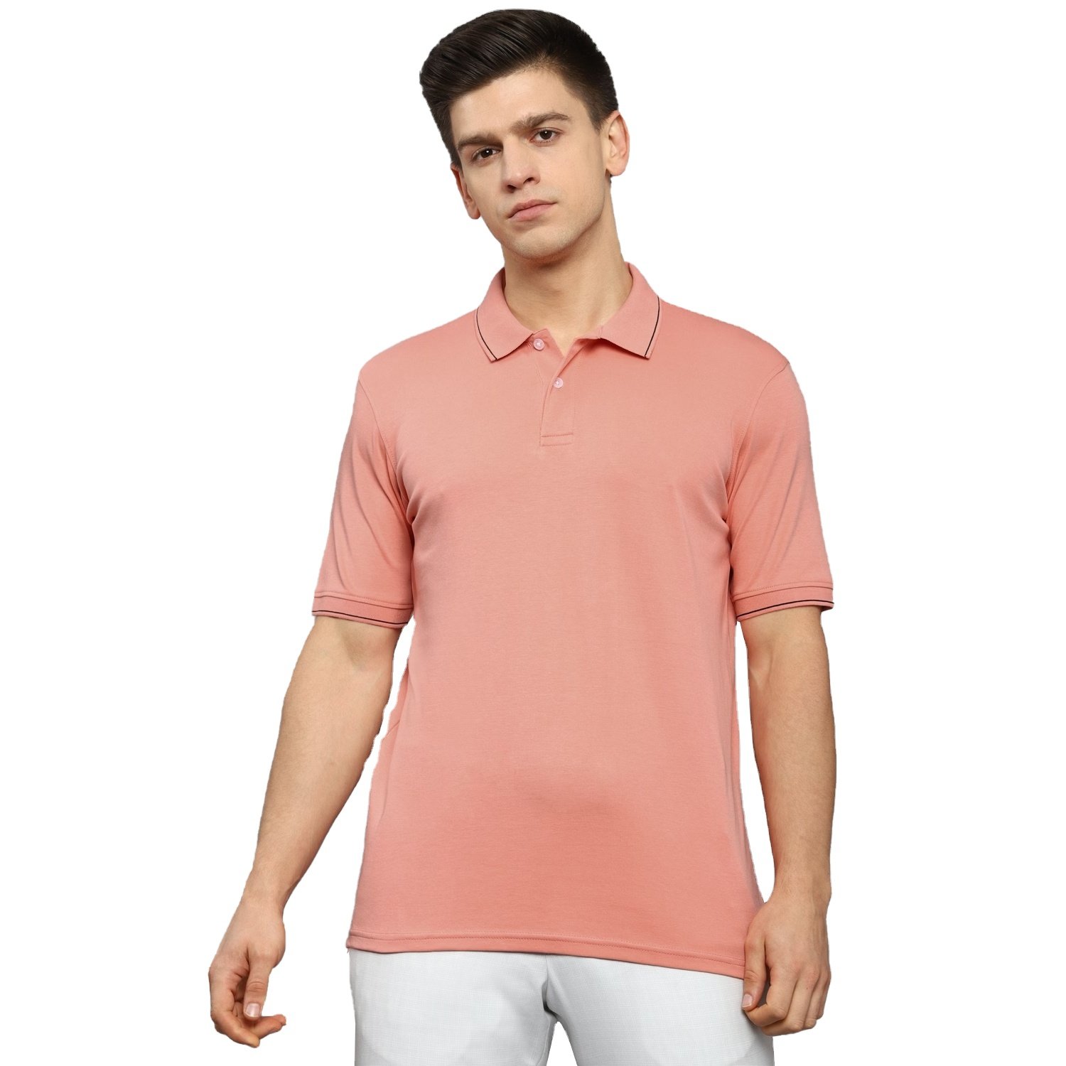 High Quality Summer Polo T-Shirt Breathable Fabric Solid Print Pattern Embroidery Dark Technique Casual Knitted Polo Shirt OEM