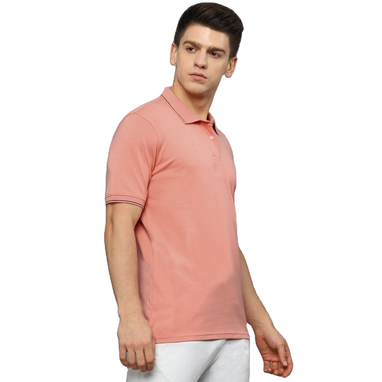 High Quality Summer Polo T-Shirt Breathable Fabric Solid Print Pattern Embroidery Dark Technique Casual Knitted Polo Shirt OEM