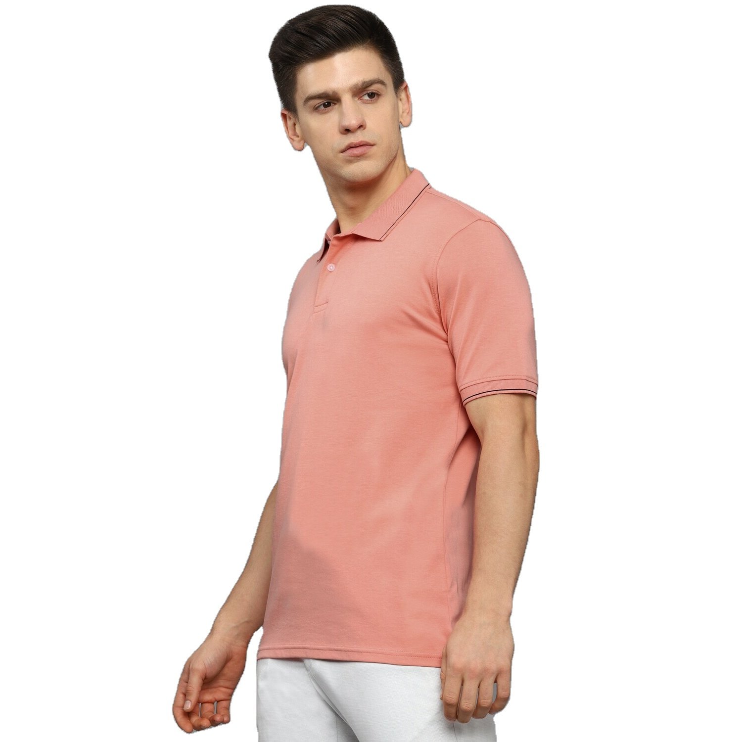 High Quality Summer Polo T-Shirt Breathable Fabric Solid Print Pattern Embroidery Dark Technique Casual Knitted Polo Shirt OEM