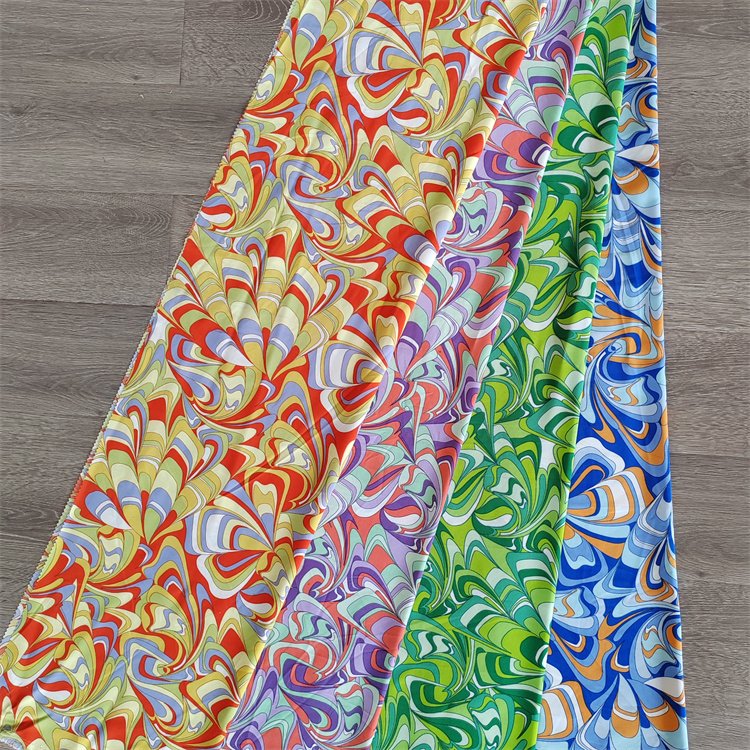 Plain And Patterns Fabric 4 Way Stretch Viscose/Polyester Fabric Printed For Girl And Women Dress