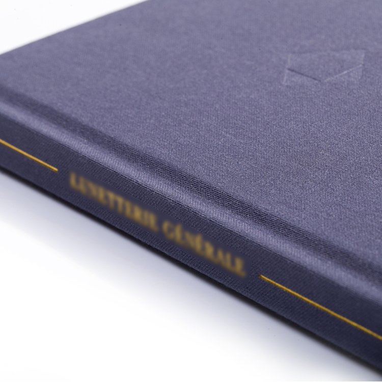 Custom Printing Logo Hardcover A5 Linen Fabric Cover Office Supplies Horizontal Lines Notebook With Gold Edge