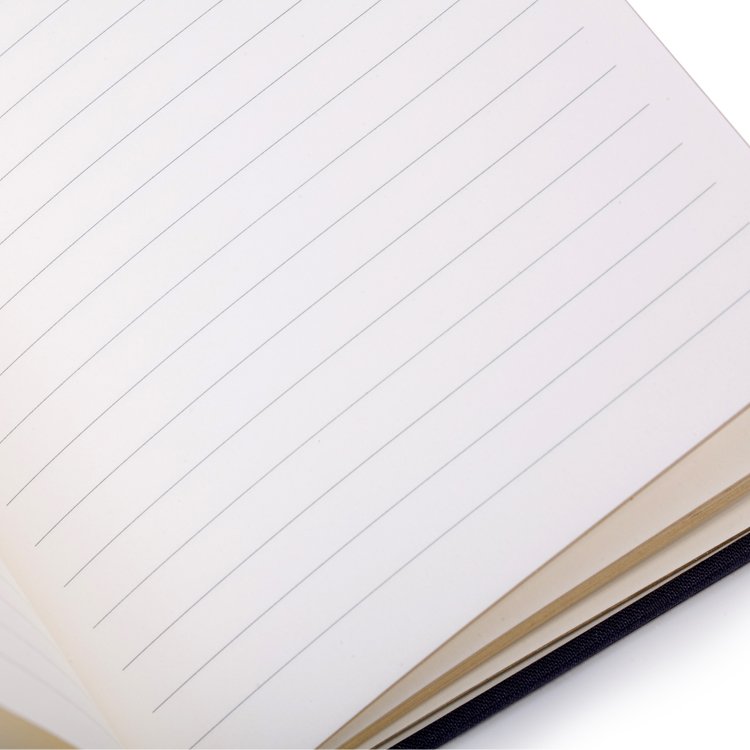 Custom Printing Logo Hardcover A5 Linen Fabric Cover Office Supplies Horizontal Lines Notebook With Gold Edge