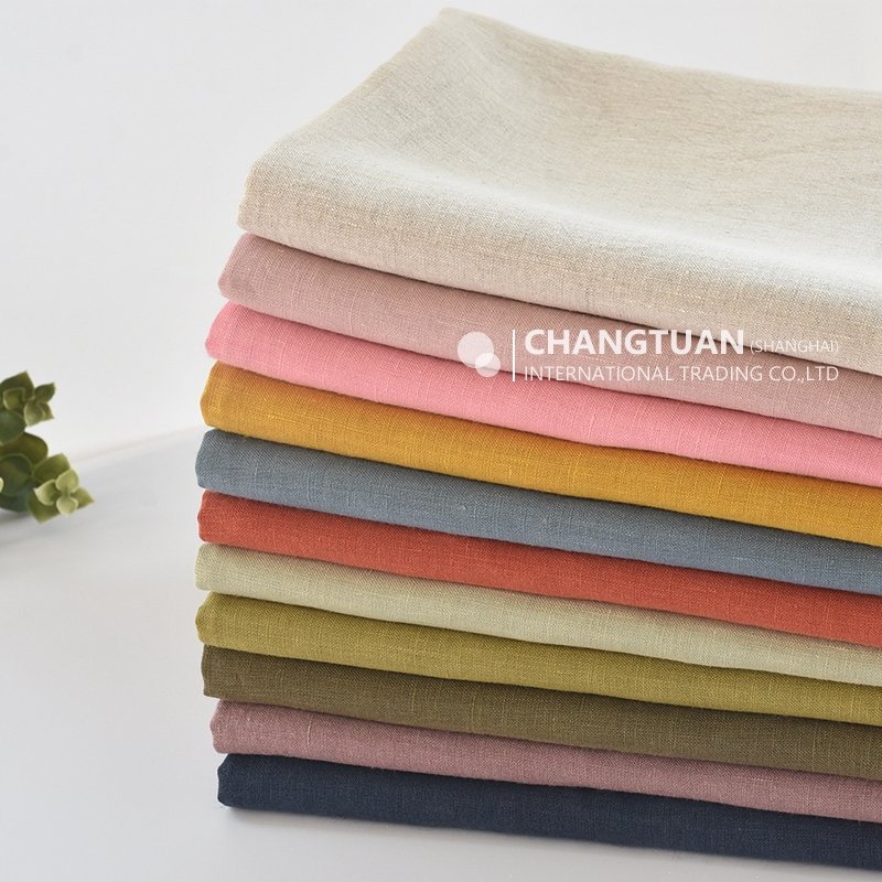 Wholesale Pure Linen Fabric High Quality Stonewashed Linen Fabric For Clothes Dress