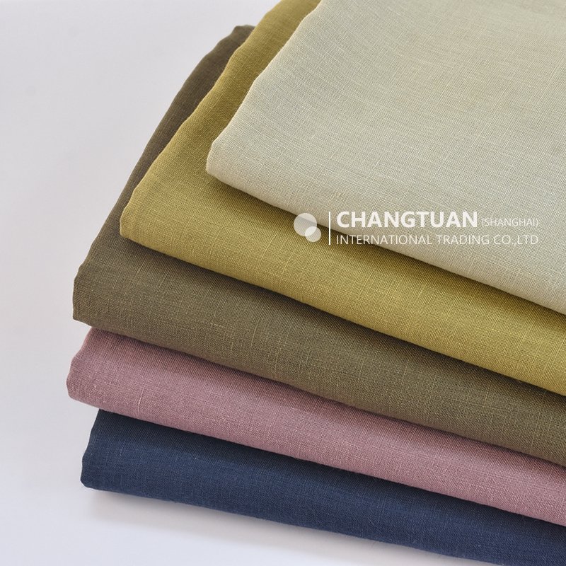Wholesale Pure Linen Fabric High Quality Stonewashed Linen Fabric For Clothes Dress
