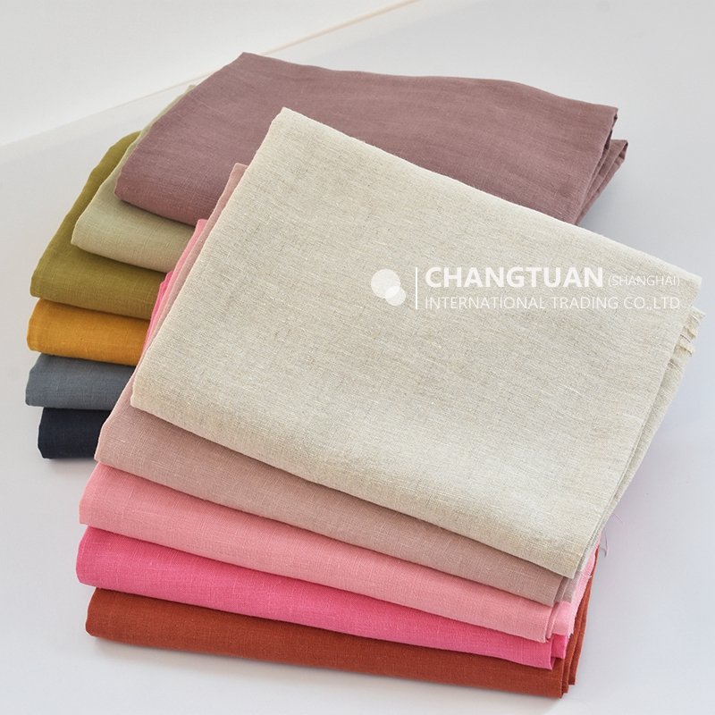 Wholesale Pure Linen Fabric High Quality Stonewashed Linen Fabric For Clothes Dress