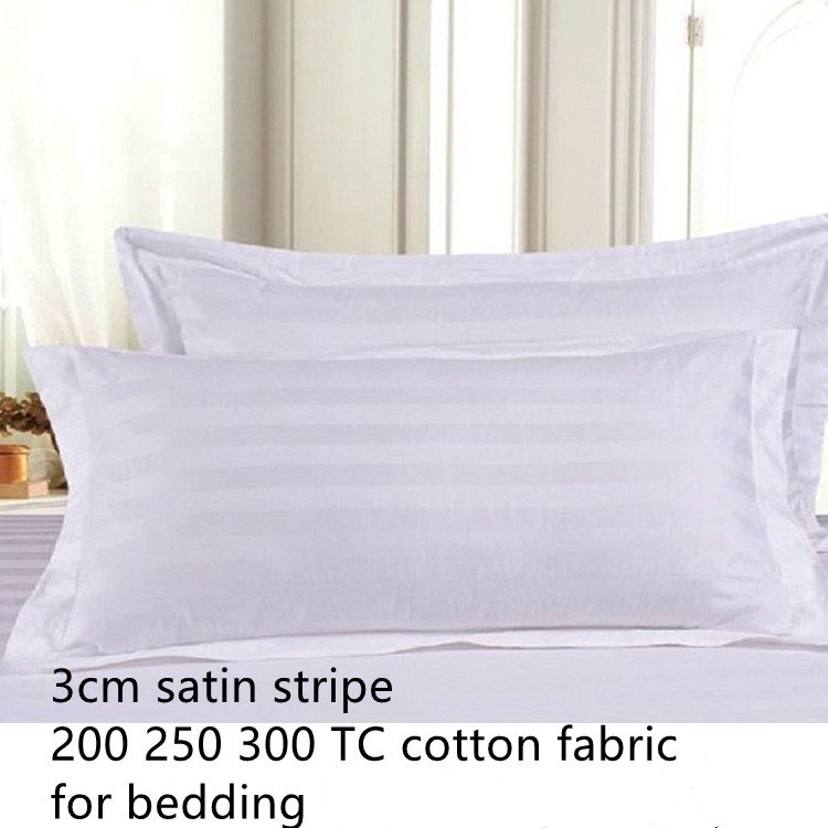 260Thread count 100%combed cotton dobby stripe plain dyed fabric for Hotel bedding linen