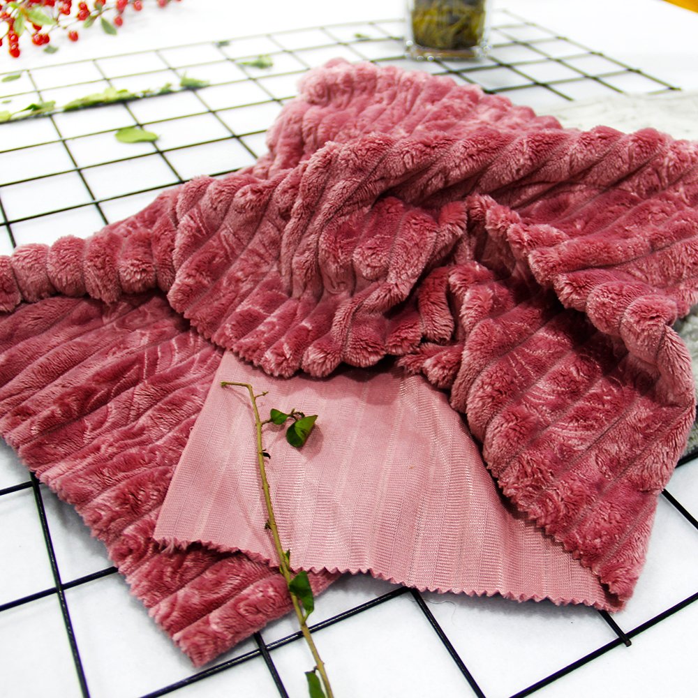 Custom Soft Skin Friendly 100% Polyester Striped Flannel Fabric for Pajamas Bathrobe Duvet Cover Bathrobe