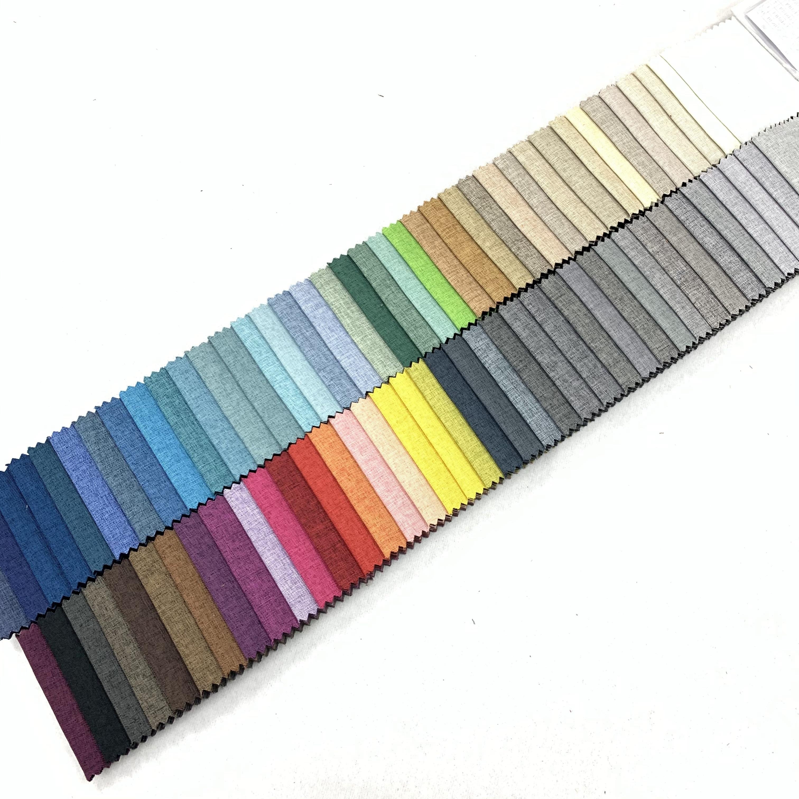 Home deco 100% poly heavy plain dyed bed faux linen fabric italian faux linen sofa fabric for upholstery mattress