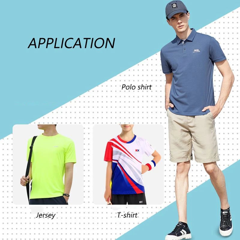 Cheap Fabric Shop T-shirt 200GSM Sublimation Shirts 100% Polyester Pique Golf Polo Shirts Clothes Fabric For Men Plain Polo
