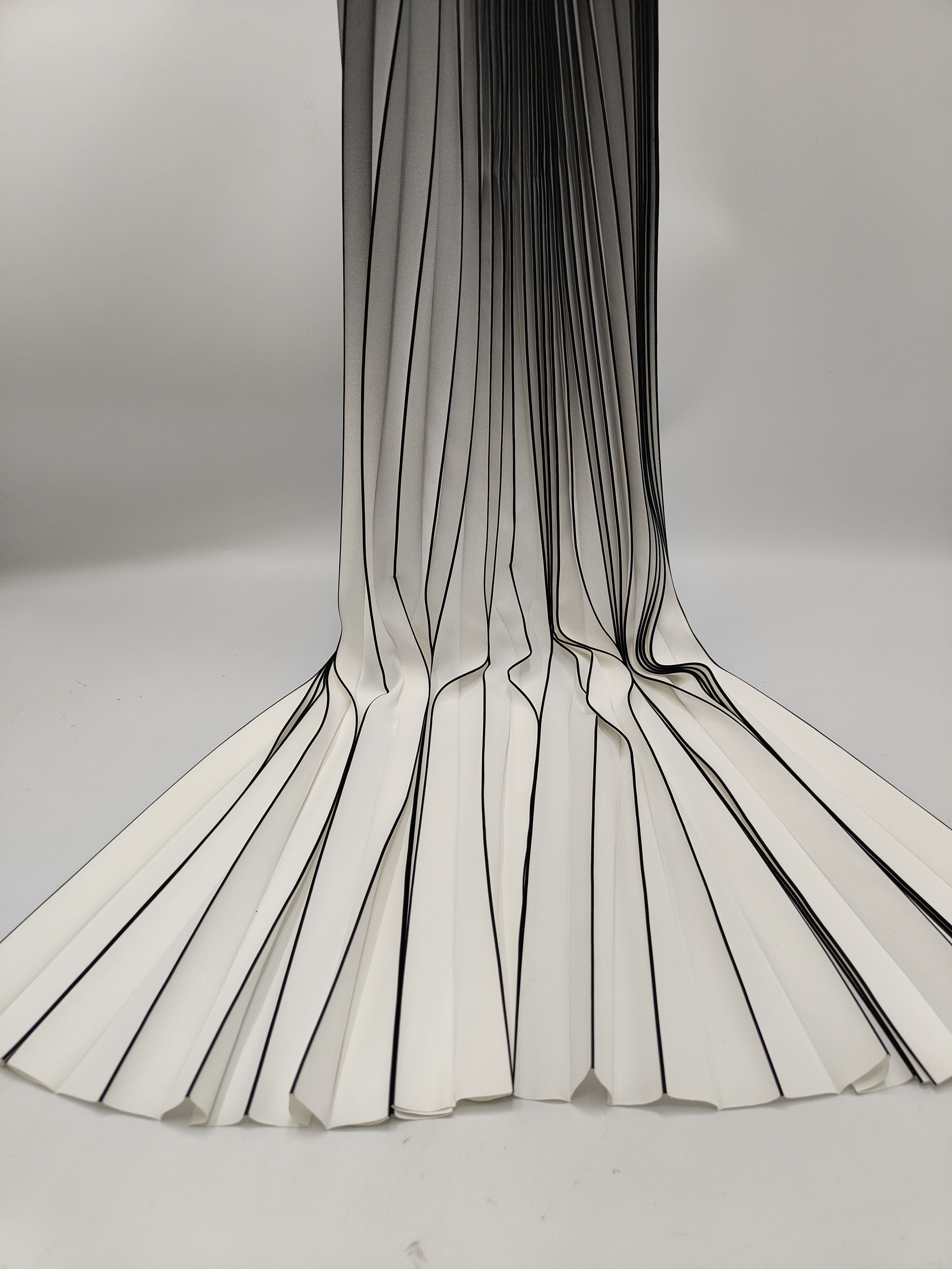 Dirac Somali Chiffon Fabric Polyester Digital Printed Crepe Plisse Gradient Pleated Chiffon Fabric For Dress