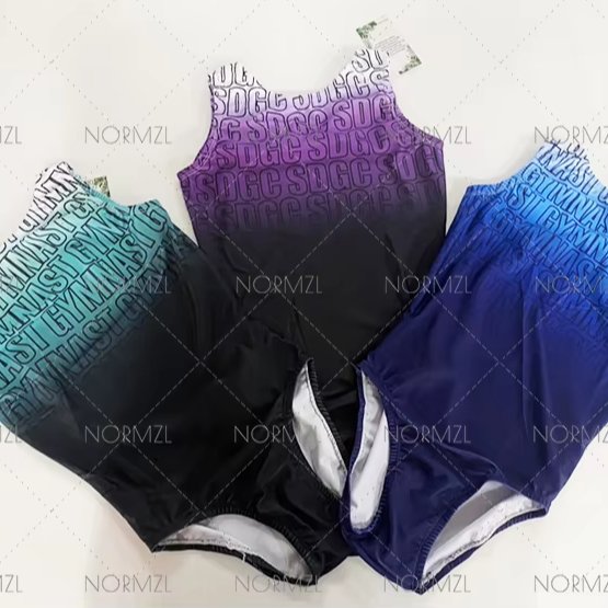 OEM boy printed children gym sleeveless ballet dancewear custom sublimation wearing mens gymnastics competition leotard