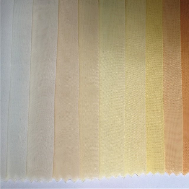 Hot selling 45gsm woven colorful light weight plain 100% polyester voile fabric for curtains