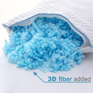 Hot Sleepers Bamboo Fabric Cervical Sleeping Shredded Cooling Memory Foam Pillow For Neck Pain