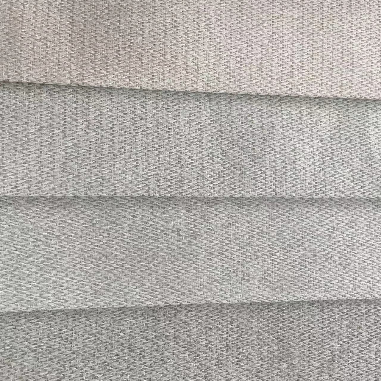 Wholesale Polyester Two Side Fabric Blackout Textured Linen Surface Plain Backside 100% Blackout Curtain Fabric