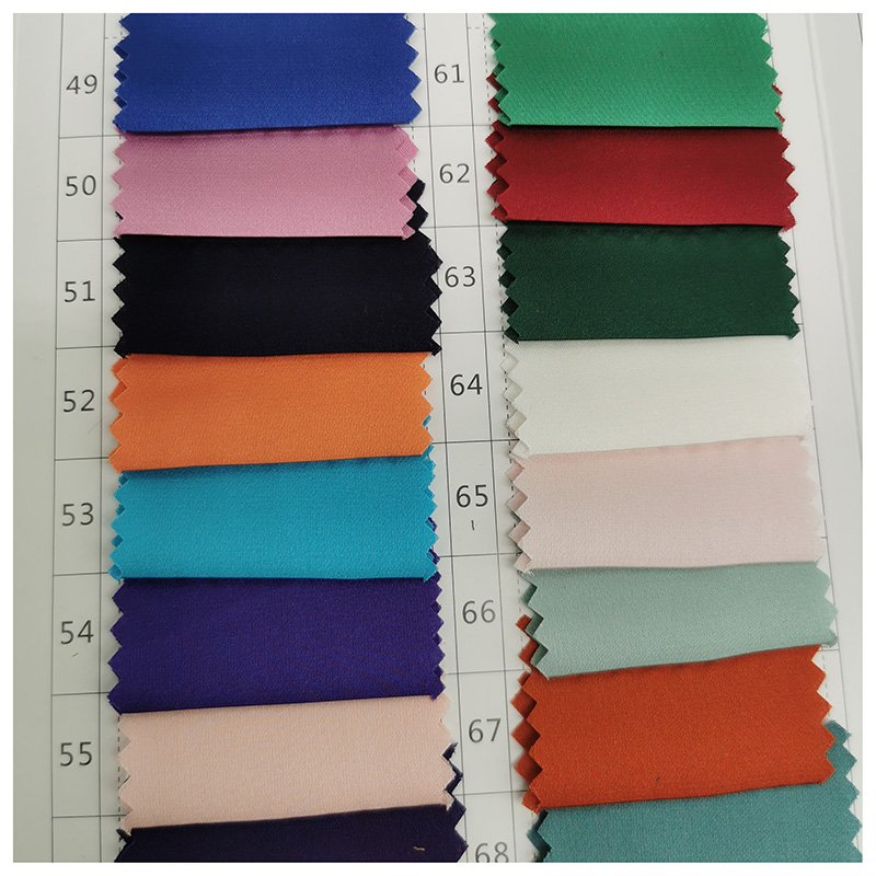 satin chiffon fabric plain dyed polyester spandex stretch shiny satin chiffon fabric for garment