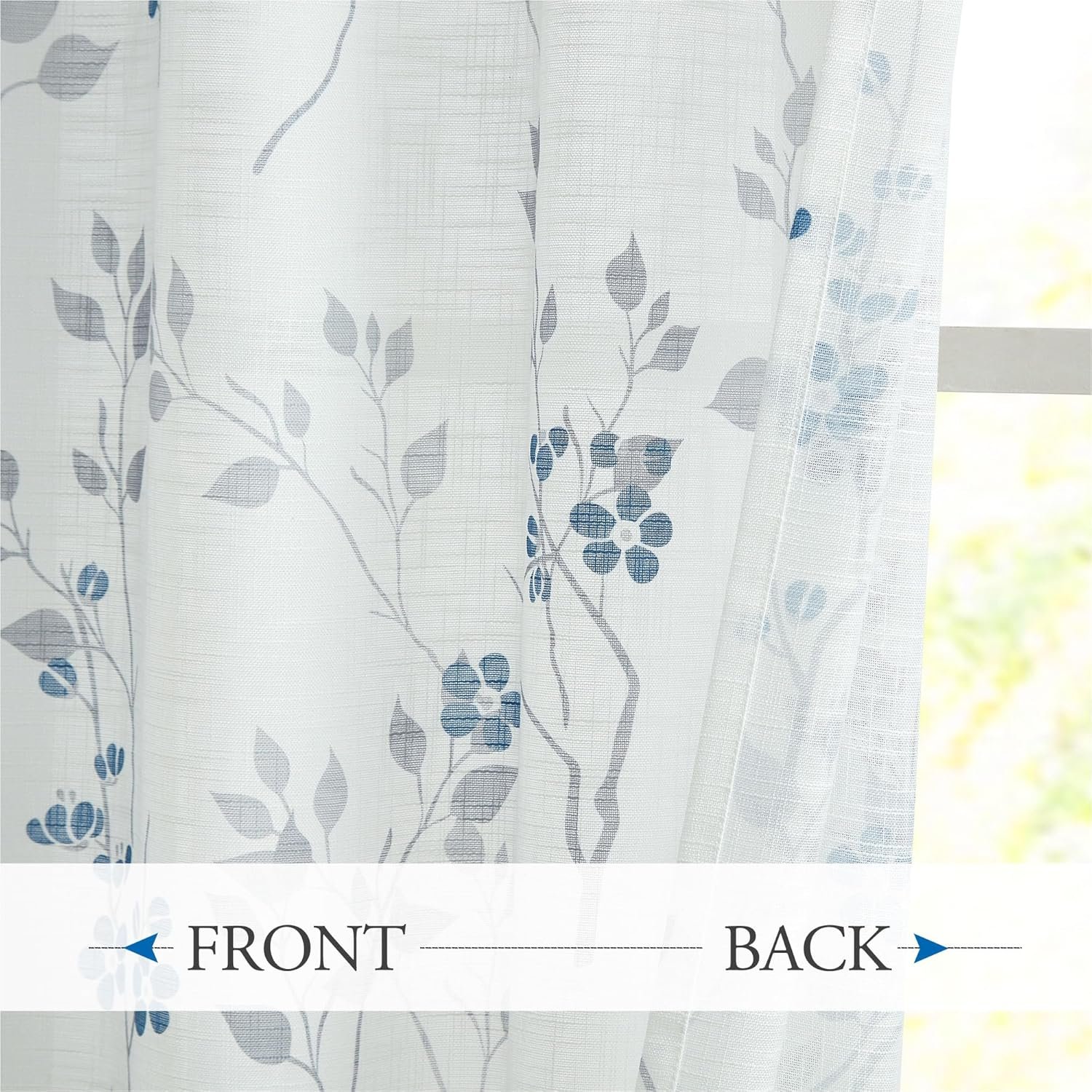 2024 new printed design 100% polyester linen look sheer curtains fabric and materials wholesale