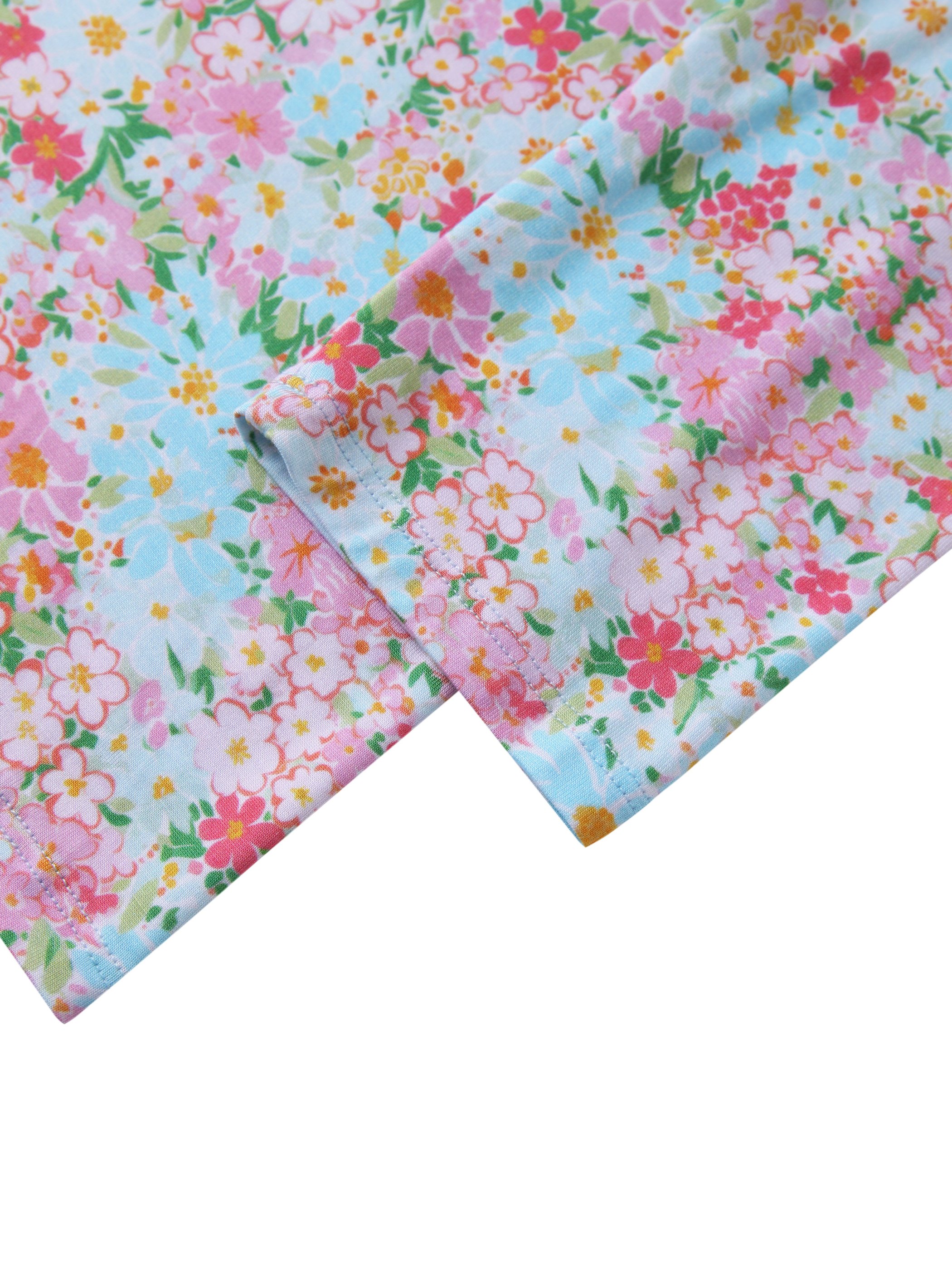OEKO-TEX certified long sleeve pants customizable floral print bamboo fiber fabric comfortable women's clothing women's pajamas