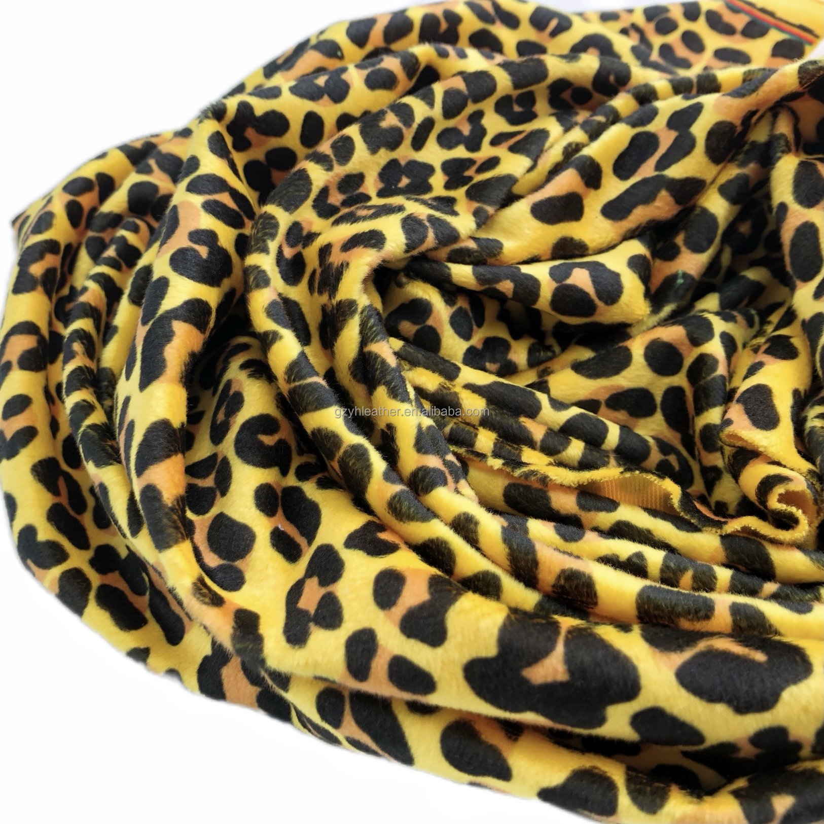 FA877 100 Polyester two way stretch Brushed animal zebra leopard print velvet fabric for bags shoes toy costume
