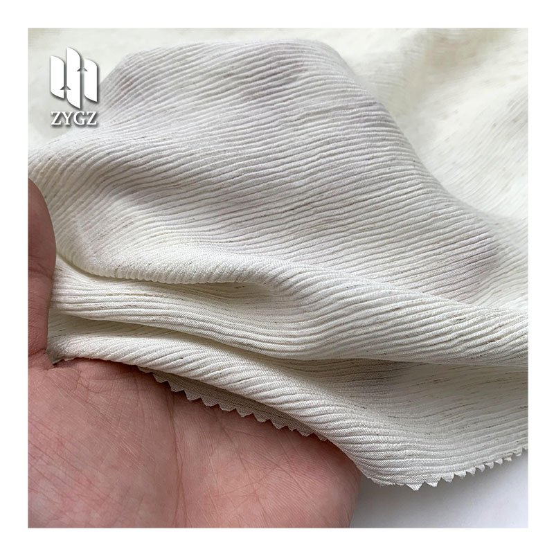 Factory Direct Selling 66%Rayon 22%Nylon 12%Linen Leisure Wear High Grade Textured Fabric for Garments Dress Clothing