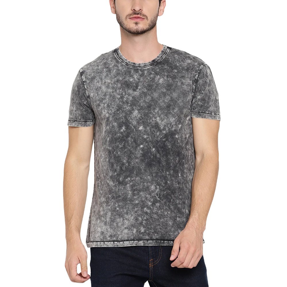 Bamboo Fiber 100% Cotton Distressed Retro style Lightweight Premium Quality Acid Latest Design Low Price T Shirt For Sale