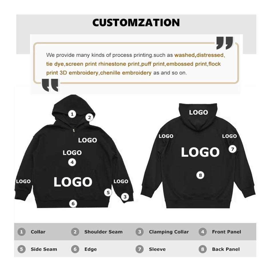 Autumn Cropped Boxy Hoodie for Men Customizable Animal Pattern Printed with Rhinestones Puff Terry Fabric Distressed Hoodie