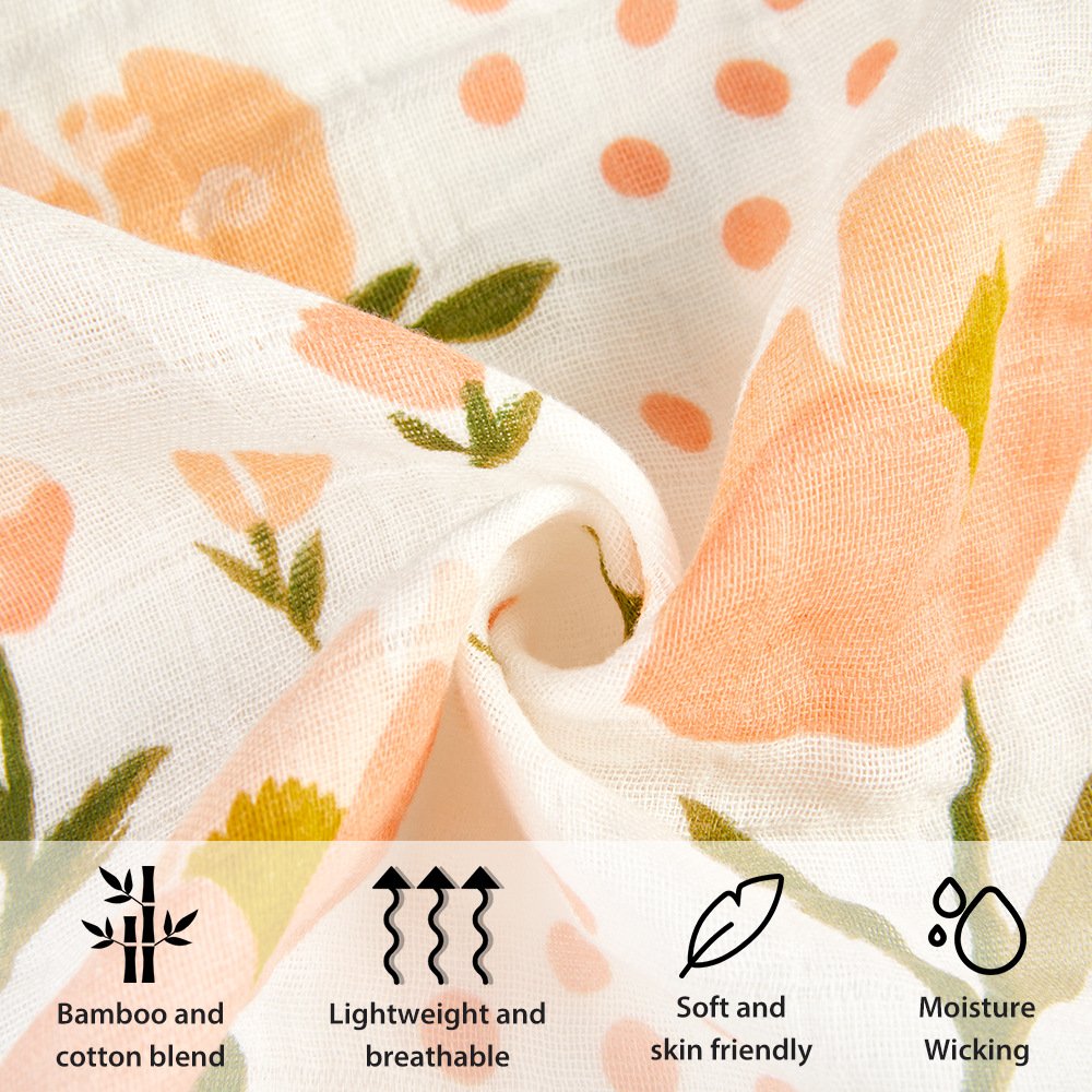 Custom Manufacturer Gauze Soft Skin beautiful swaddling blanket Newborn cotton baby wrap blanket