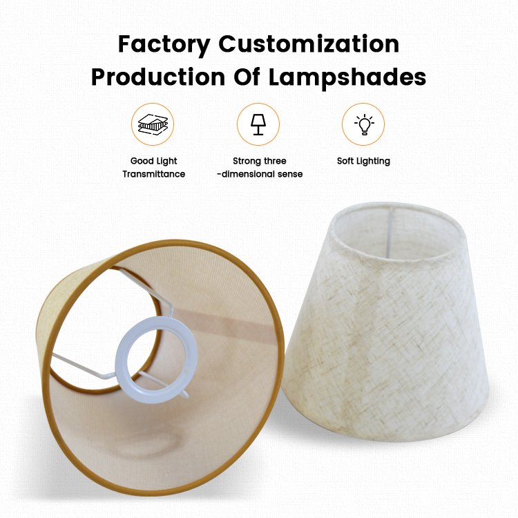 Wholesale Cheap Table Lamp Floor Lamp Linen Material Conical Lampshade