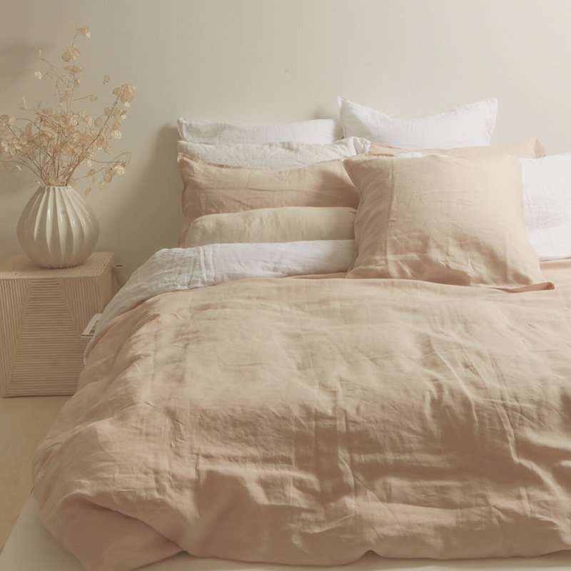 200x230cm Linen bedding set for hotel 100% linen sheet French Flax Linen fabric Classic Bedsheets Customization Wholesale