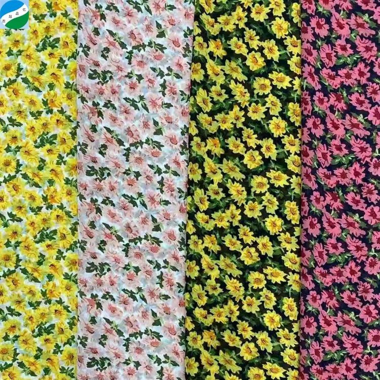good selling 100% polyester fabric chiffon bead print fabric stock fabric hijab chiffon chiffon dress from zhejiang