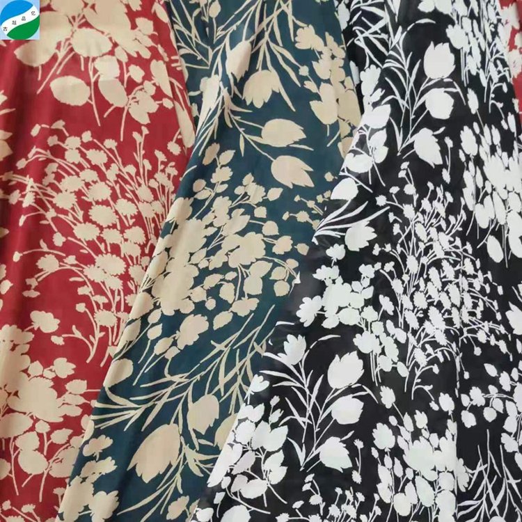 good selling 100% polyester fabric chiffon bead print fabric stock fabric hijab chiffon chiffon dress from zhejiang