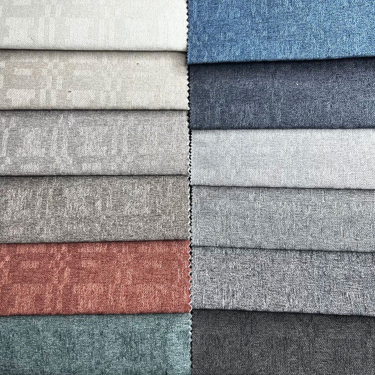Home Textile 100 Polyester Textile Linen Sofa Fabric Linen Look Upholstery Fabric
