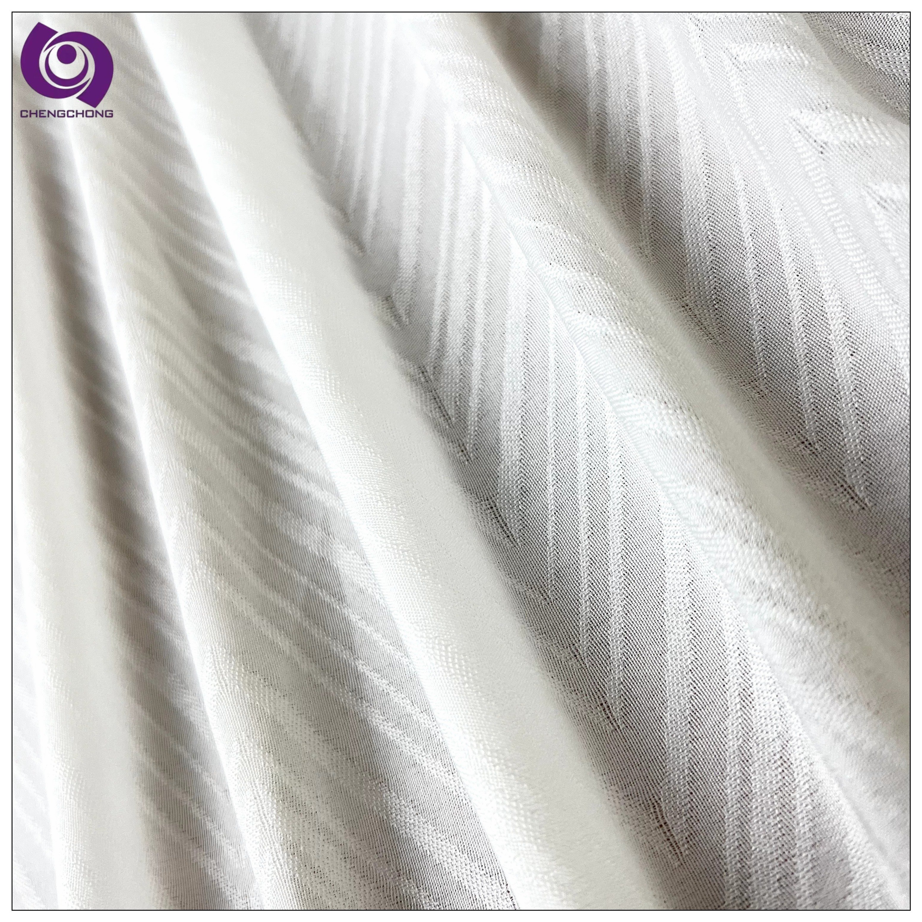 ready to ship breathable plain soft Herringbone design sheer curtain fabric for living room 29902