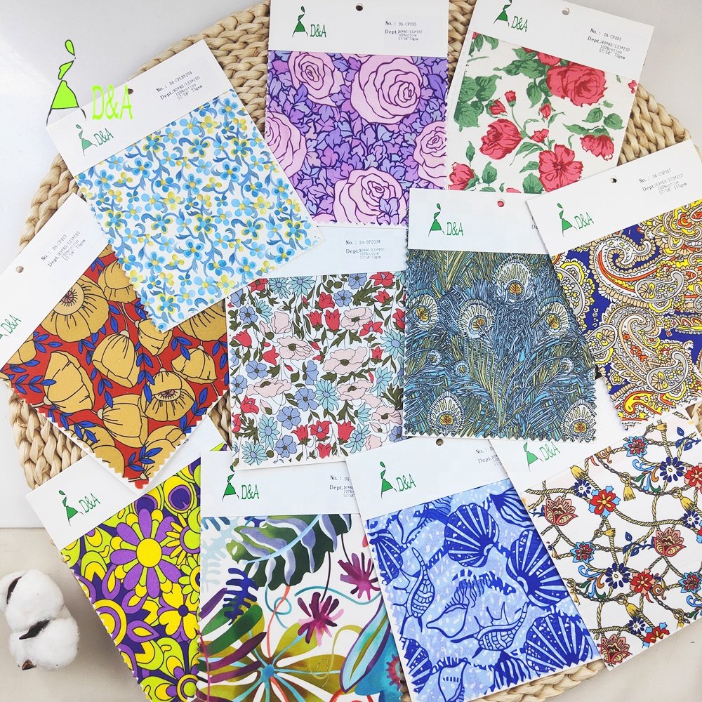 Dianan Free Sample Printed Cotton/ Linen Fabric For Garment