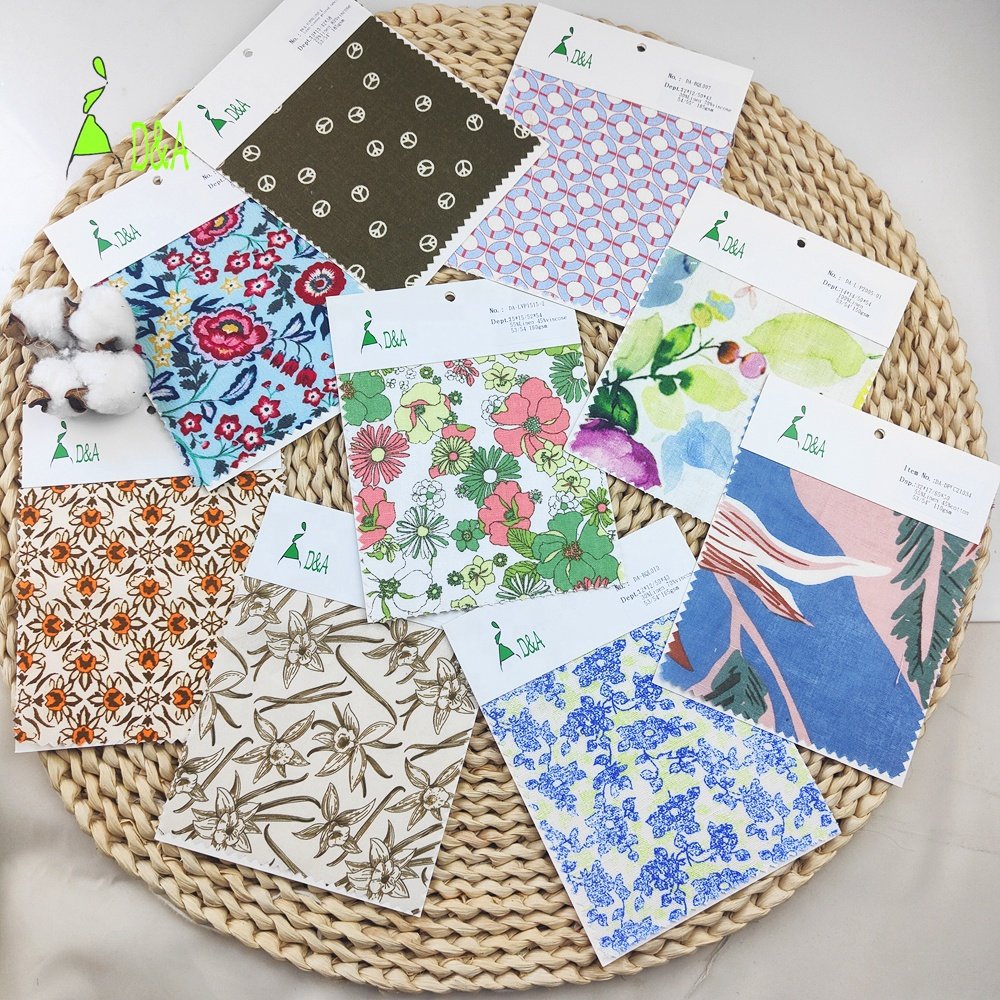 Dianan Free Sample Printed Cotton/ Linen Fabric For Garment