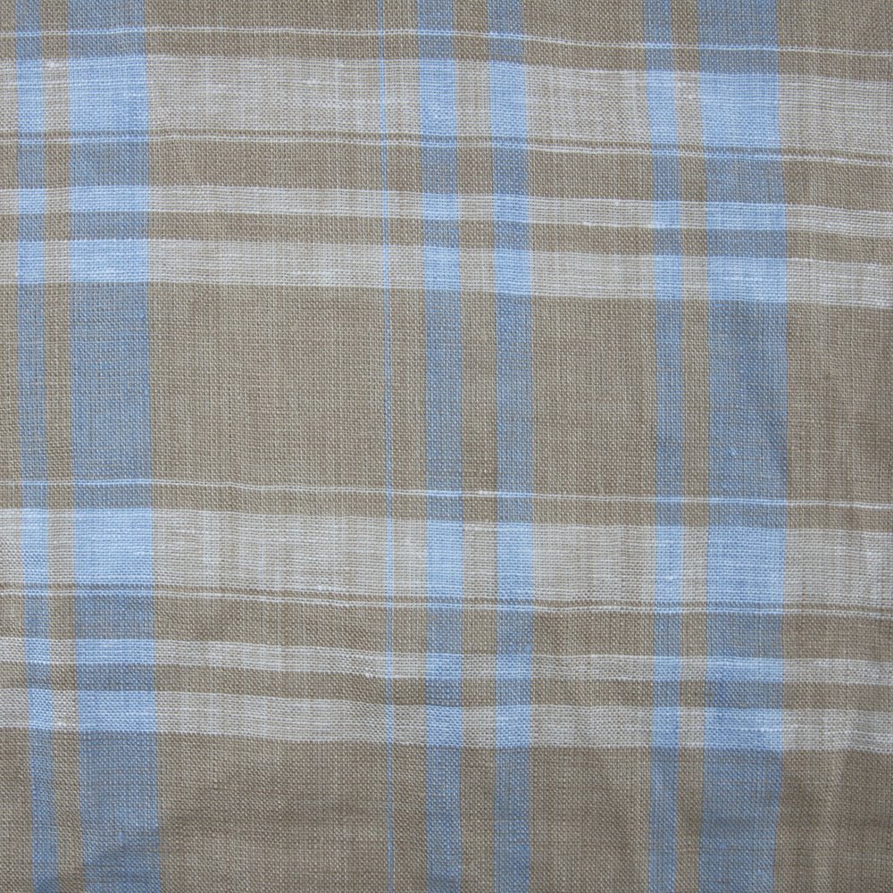 Custom Pure Linen Organic Soft Clothing Skirt Garment Spring Summer Plaid Check Fabric Yarn Dye Linen Check Flax Fabric