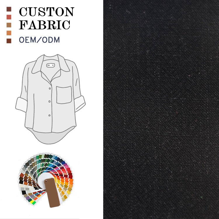 Online wholesale Solid color linen fabric woven 85 viscose 15 linen clothes fabrics for dress