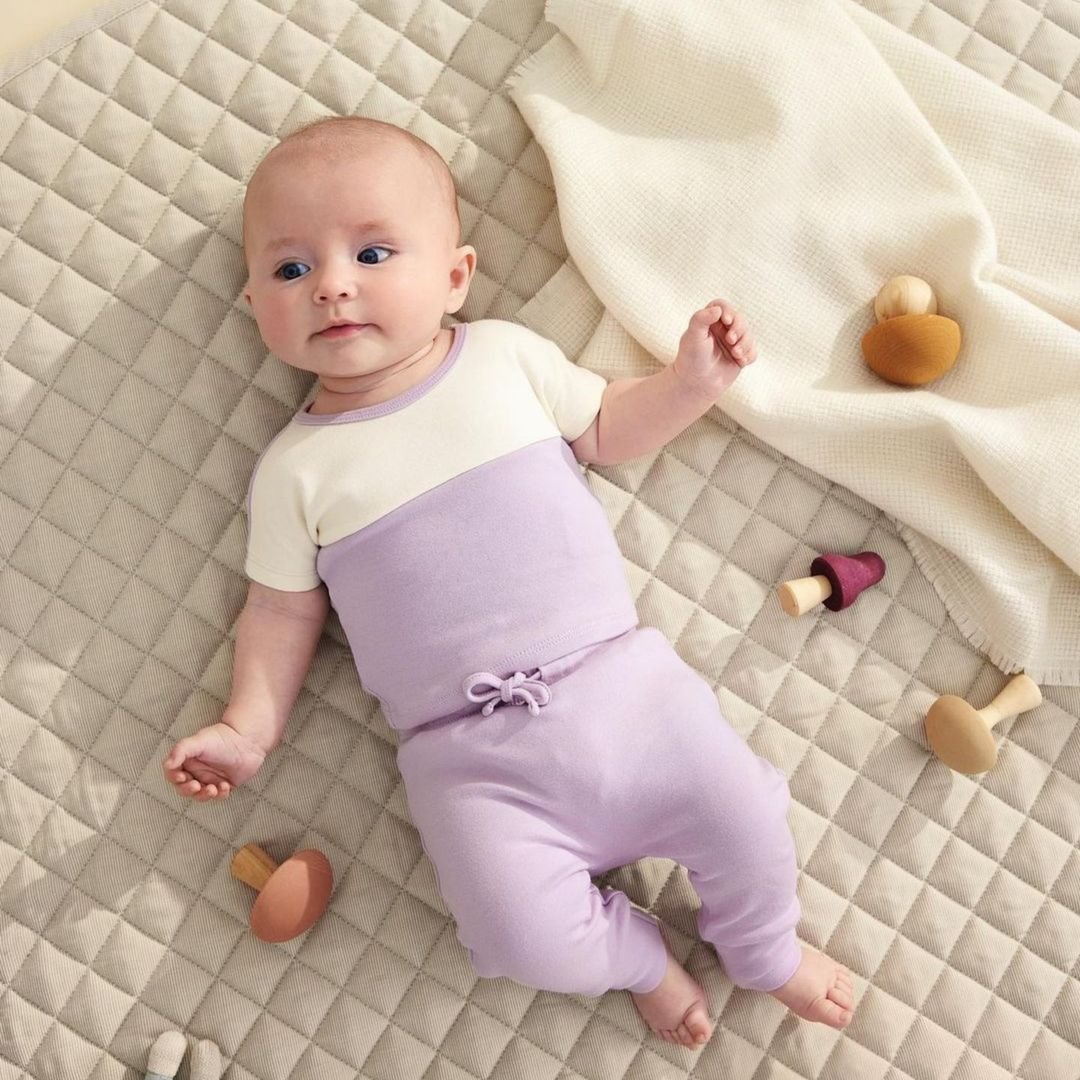 Ins Popular Luxury Cotton Fabric Carton Linen Interior Play Game Plush Sleep Round Mat Design Soft Baby care play mat