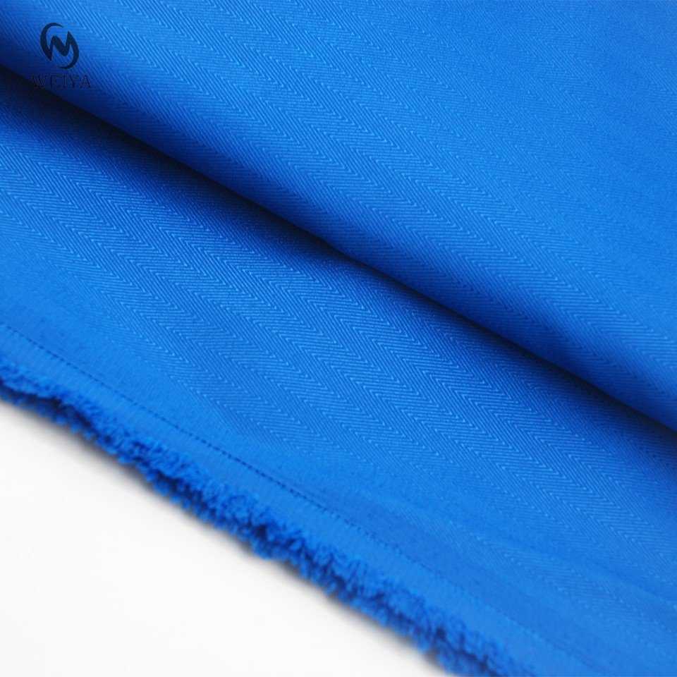 Men woven dress skirt suit garment material herringbone weave blended bamboo spandex fabric for shirt