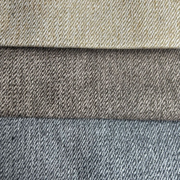 2121# Customized Linen Fabric Wide Cheap Solid Polyester Textile Linen Look Fabric For Upholstery