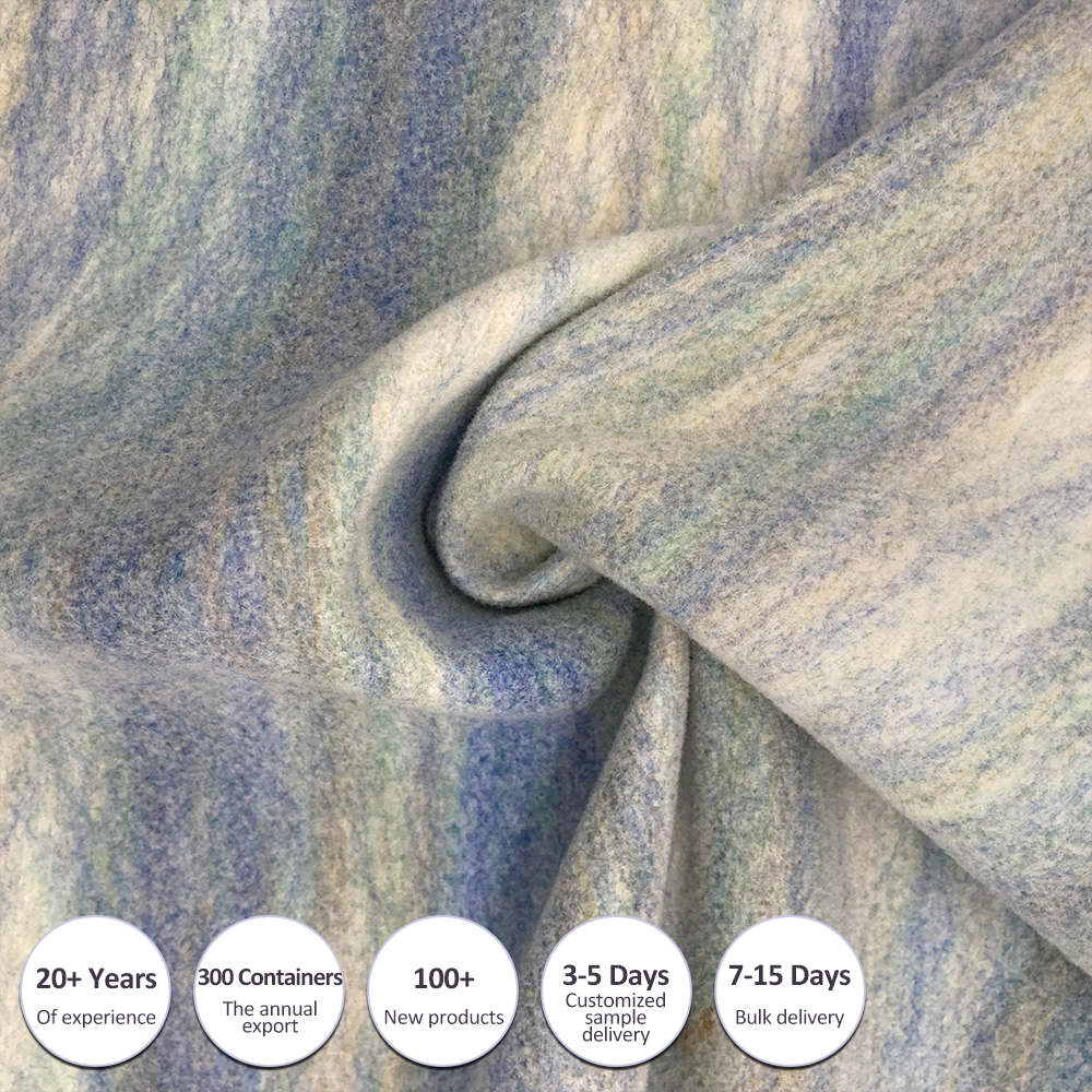 Garment wholesale 97% Polyester 3% Rayon knit tissus fashion fabric for textile clothing and winter sweater