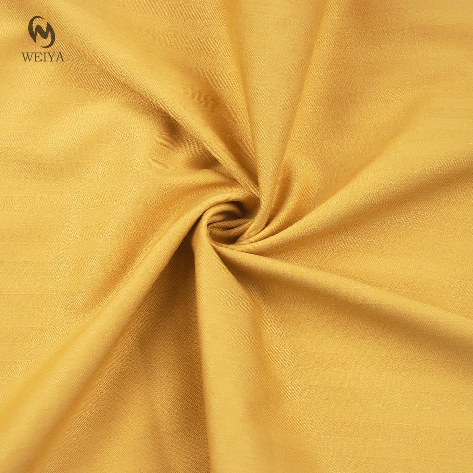 Eco-friendly suit textile filament polyester blended spandex bamboo herringbone material fabric