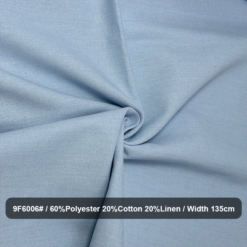 60 Poly 20 Cotton 20 Linen Natural Linen Dress Fabric Upholstery Wallpaper Soft Cotton Linen Fabric Wholesale