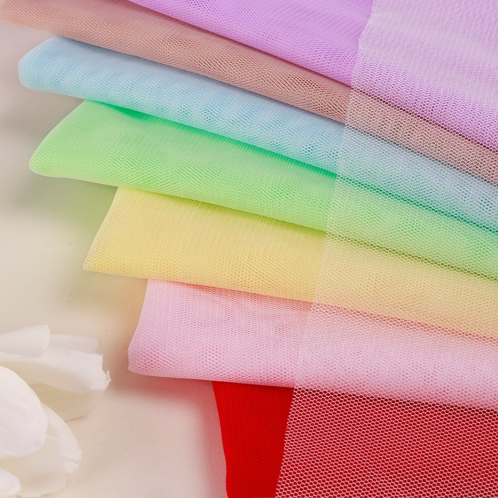Wholesale 100% Polyester Colourful Soft Hexagonal Tulle Mesh Net Fabric For Mosquito Net