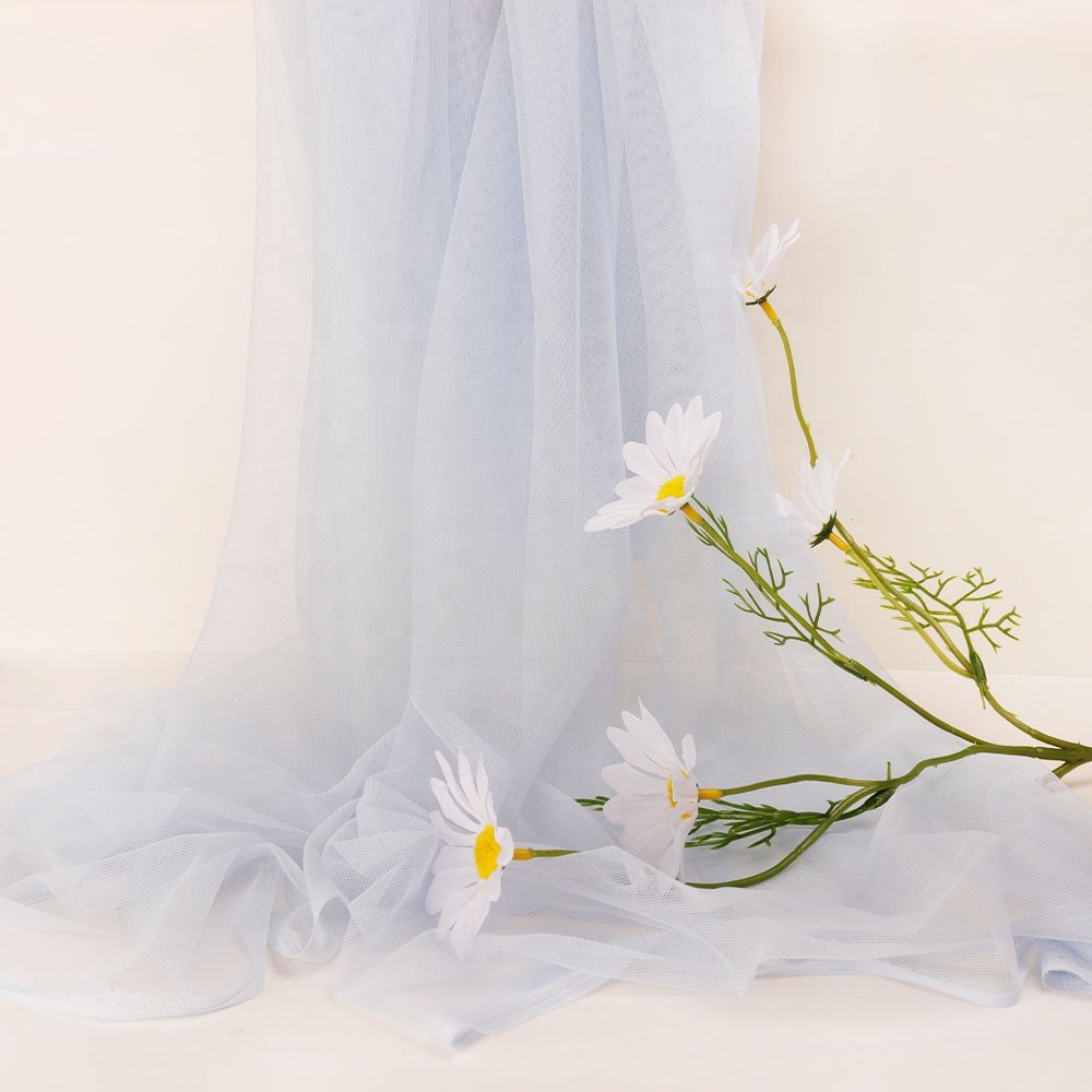 Wholesale 100% Polyester Colourful Soft Hexagonal Tulle Mesh Net Fabric For Mosquito Net